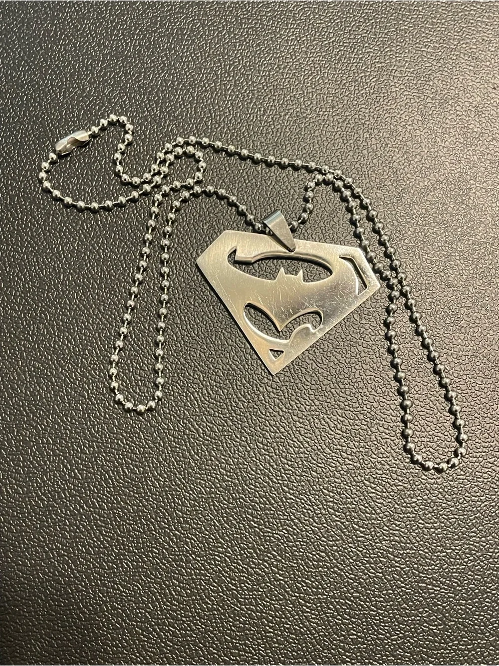 Batman VS Superman Logo Stainless Steel Superhero Pendant Necklace